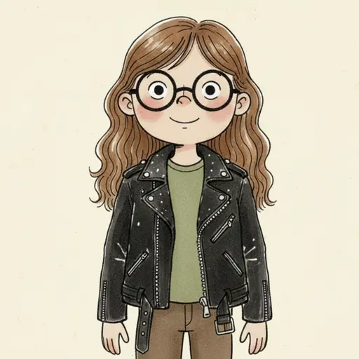 Illustratie van kind 6-9 jaar in Kids Chapters tekenstijl