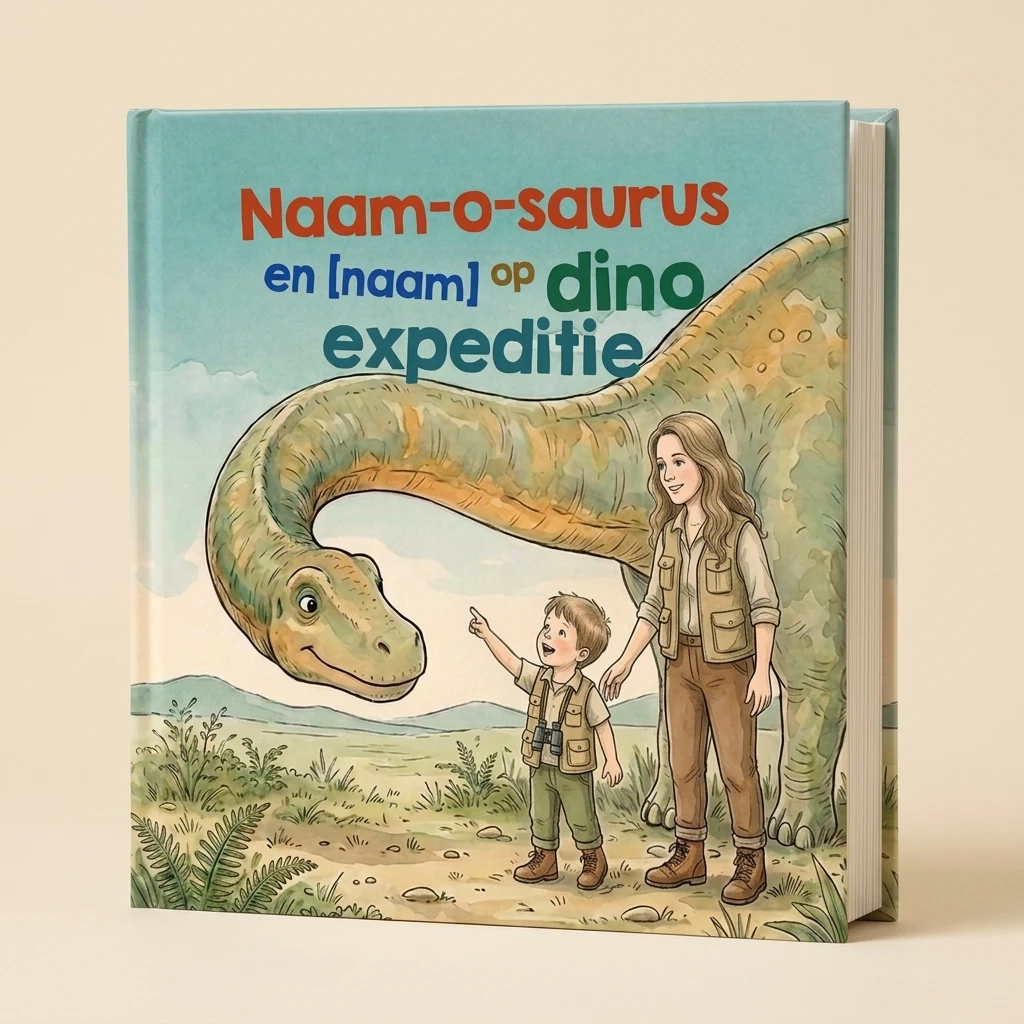 Naam-o-saurus en Naam op dino-expeditie - gepersonaliseerd kinderboek