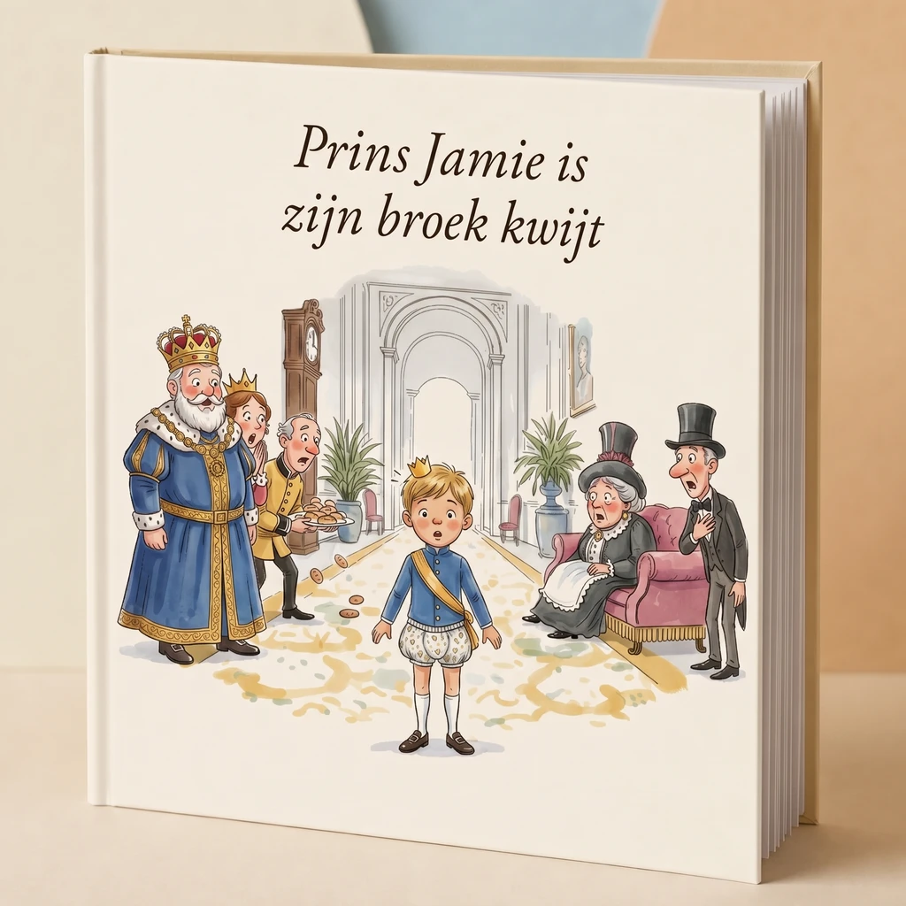 Prins(es) Naam is zijn broek kwijt - gepersonaliseerd kinderboek