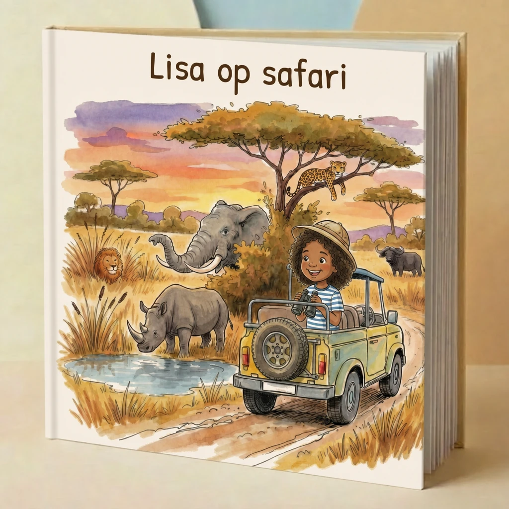 Naam op safari - gepersonaliseerd kinderboek